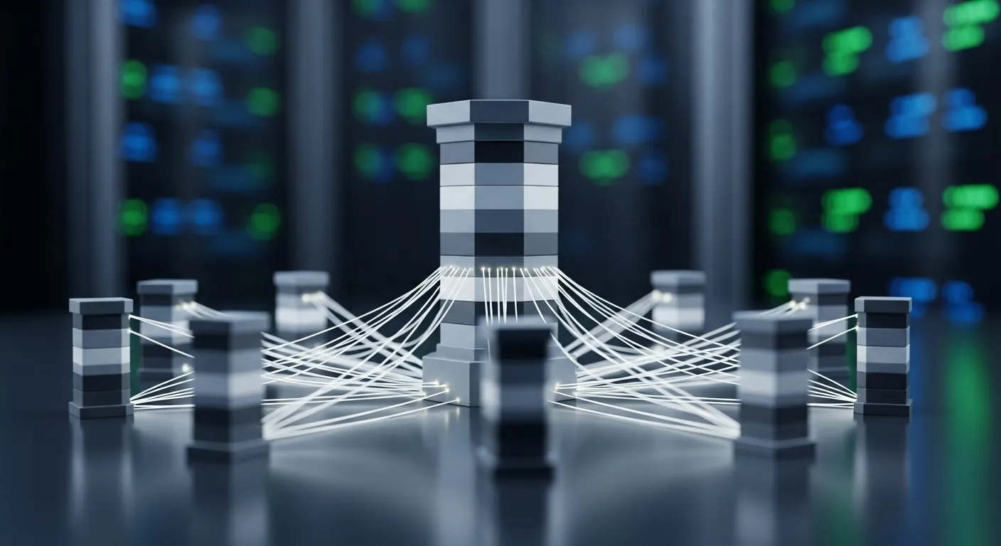 Content cluster model showing pillar page connected with review, comparison, and blog posts for SEO affiliate site