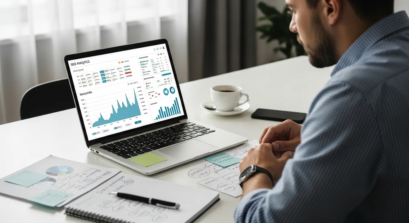 Niche selection process diagram showing keyword ideas, competitor analysis, and affiliate market research