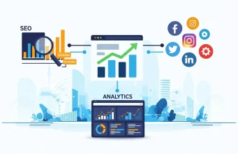 Top Website Marketing Strategies for Growth Digital best website marketing strategies illustration showing SEO, social media, and analytics for website growth